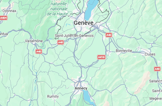 Map of the service area: Haute-Savoie · Savoie · Geneva Canton · Côte d'Azur